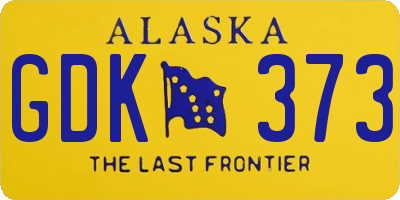 AK license plate GDK373