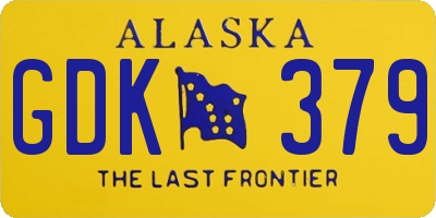 AK license plate GDK379