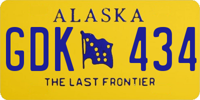 AK license plate GDK434