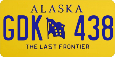 AK license plate GDK438