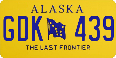 AK license plate GDK439