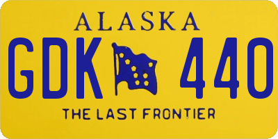 AK license plate GDK440