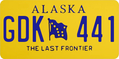 AK license plate GDK441