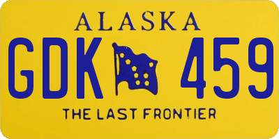 AK license plate GDK459