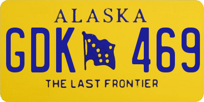 AK license plate GDK469