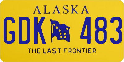 AK license plate GDK483