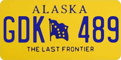 AK license plate GDK489