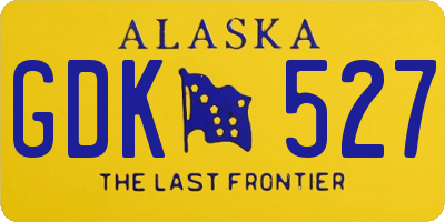 AK license plate GDK527