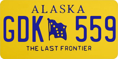 AK license plate GDK559