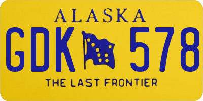 AK license plate GDK578
