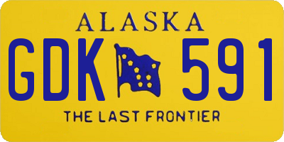 AK license plate GDK591
