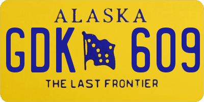 AK license plate GDK609
