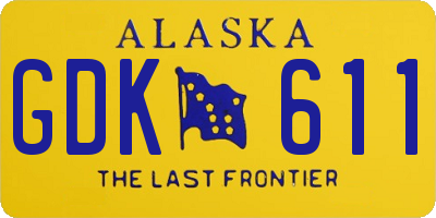 AK license plate GDK611