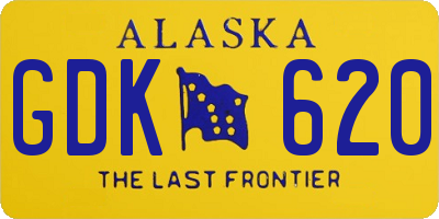 AK license plate GDK620