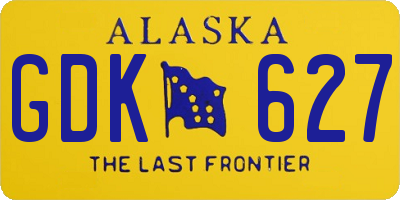 AK license plate GDK627