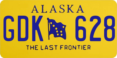 AK license plate GDK628