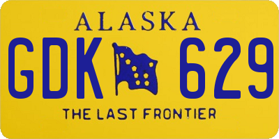 AK license plate GDK629