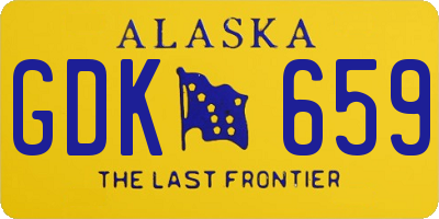 AK license plate GDK659