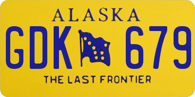 AK license plate GDK679