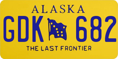 AK license plate GDK682
