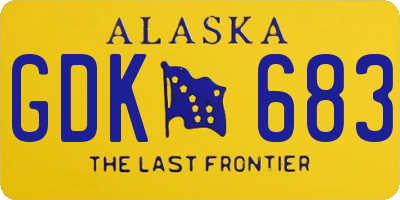 AK license plate GDK683