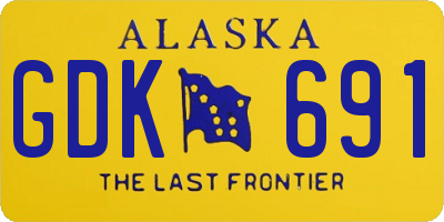 AK license plate GDK691