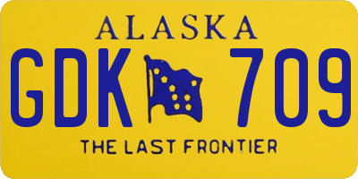 AK license plate GDK709