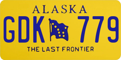 AK license plate GDK779