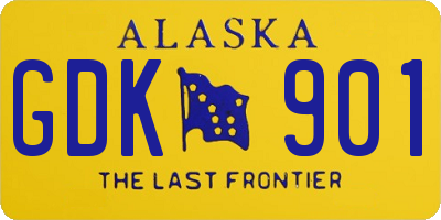 AK license plate GDK901
