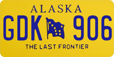 AK license plate GDK906