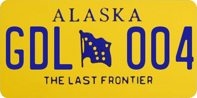 AK license plate GDL004