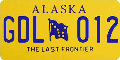 AK license plate GDL012