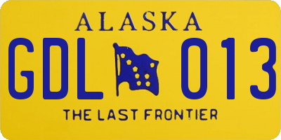 AK license plate GDL013