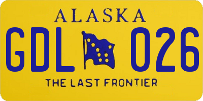 AK license plate GDL026