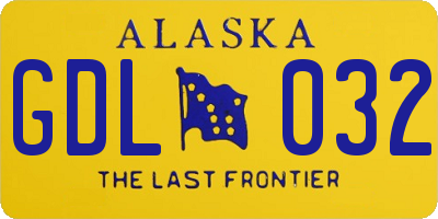 AK license plate GDL032