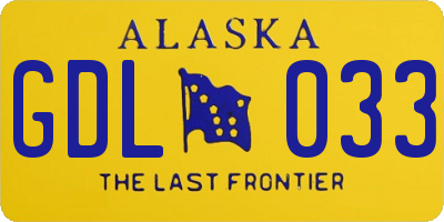 AK license plate GDL033