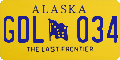 AK license plate GDL034