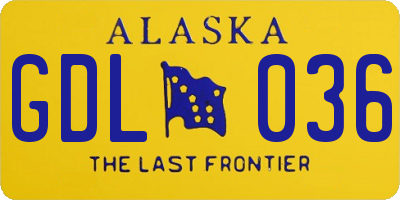 AK license plate GDL036