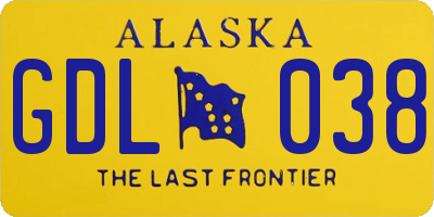AK license plate GDL038