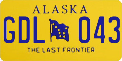 AK license plate GDL043