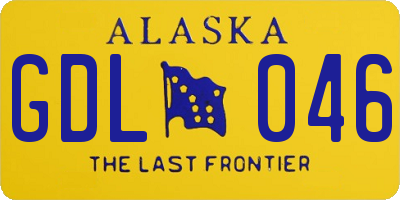 AK license plate GDL046