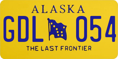 AK license plate GDL054