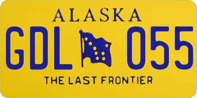 AK license plate GDL055