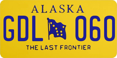 AK license plate GDL060