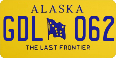 AK license plate GDL062