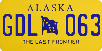 AK license plate GDL063
