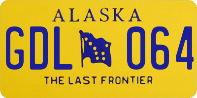 AK license plate GDL064