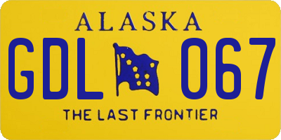 AK license plate GDL067