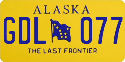 AK license plate GDL077