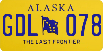 AK license plate GDL078